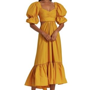 Peggie Puff-Sleeve Midi Dress